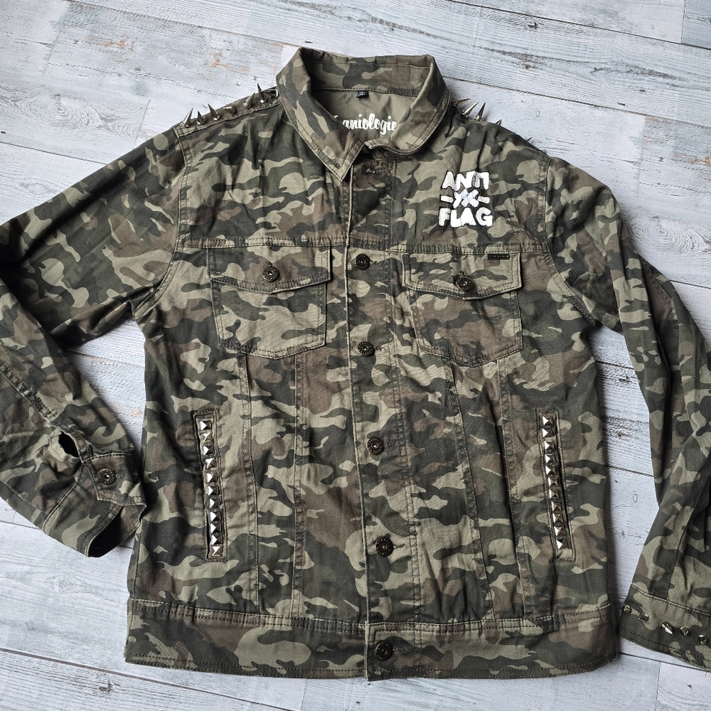 Jeaniologie Upcycled Misfits Camo Jacket Unisex Medium